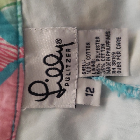 Lilly Pulitzer Manta Ray Cropped Capri Pedal Pusher pants size 12 - Picture 7 of 7